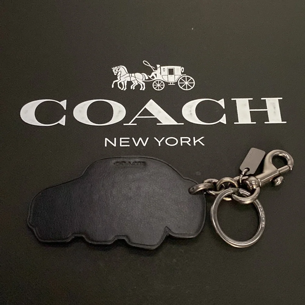 NWOT Coach Leather Camaro Race Car Key Fob Chain Keychain Bag Charm Legendary - Picture 7 of 7